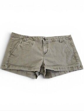 Express SZ 6 Army Green Micro Shorts